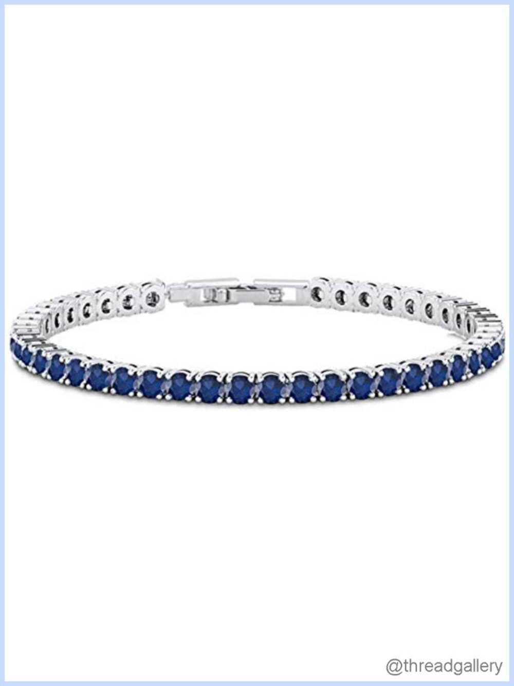 14K White Gold Plated Cubic Zirconia Tennis Bracelet Women's Classic Chain